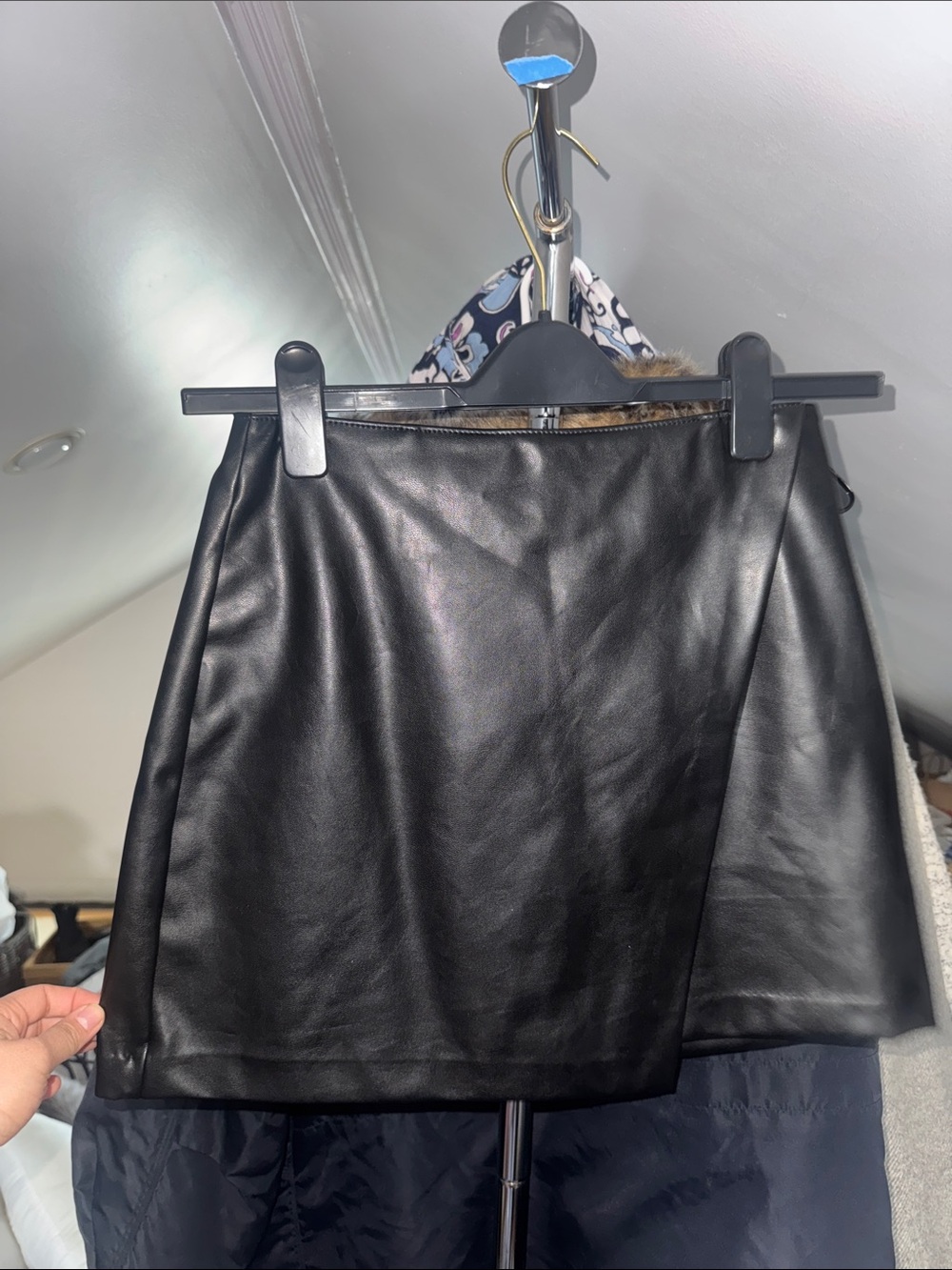 Abercrombie & Fitch Black Faux Leather Mini Skirt - Clean A-Line